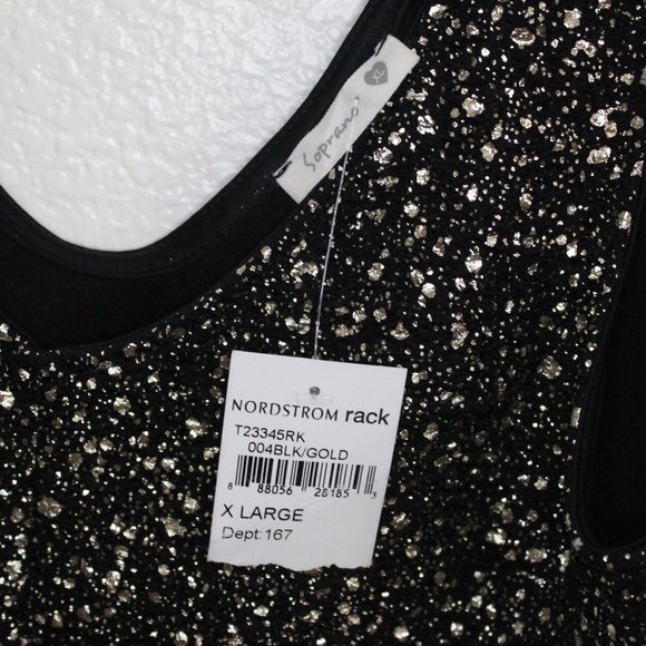 Speckled Black and Gold Crop top - Picture 3 of 3